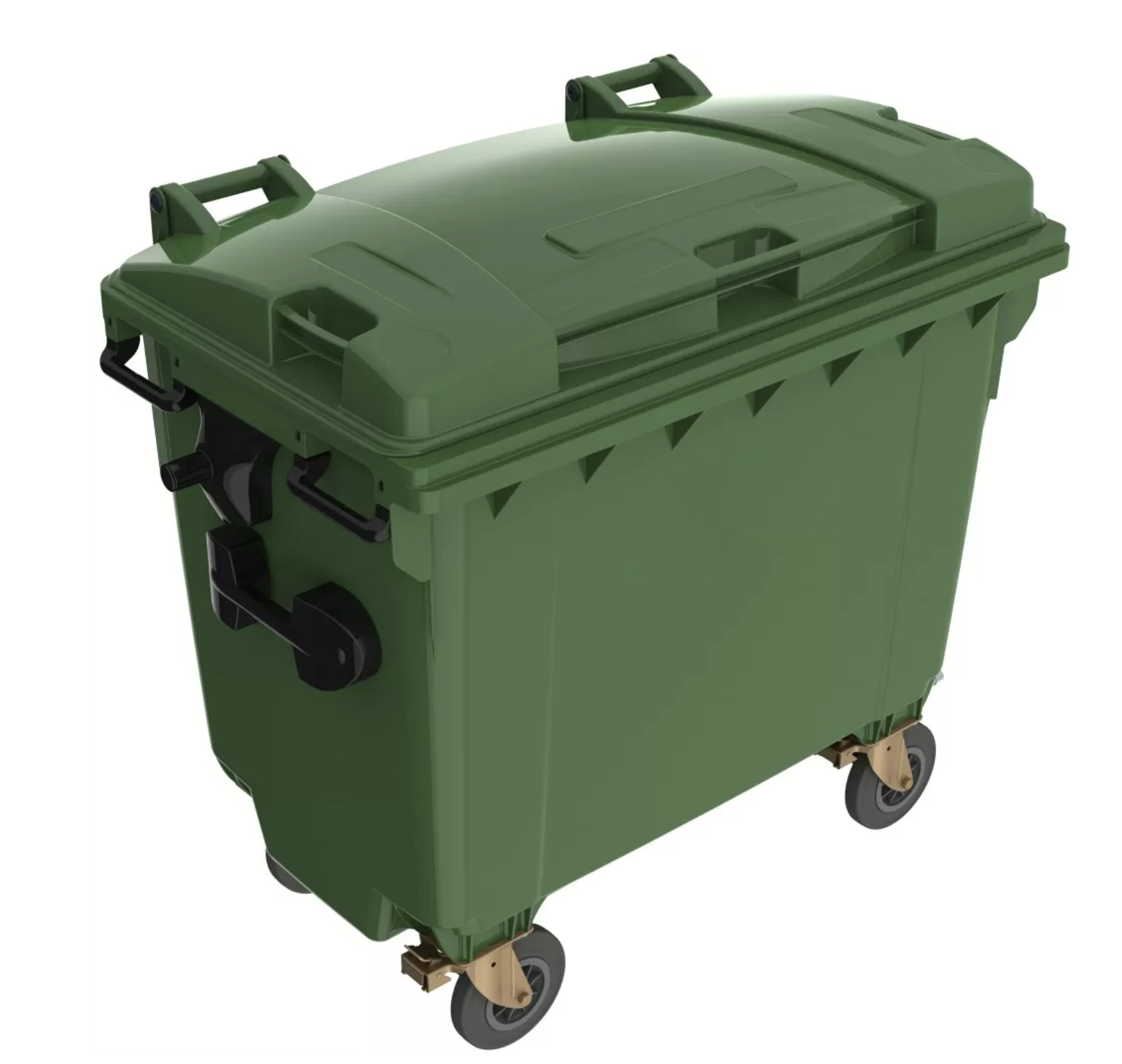 Eurocontainer plastic 660L verde capac plat Europlast - Transport Inclus